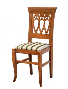 Silvana Chaise rustique bois assise en paille salon et salle à manger