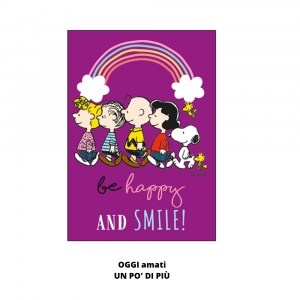 Biglietto di Auguri Be happy and Smile con busta 16.8x11-8 cm - Peanuts