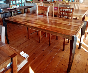 Tavolo in legno di sheesham (palissandro indiano) mod. Luna #1233IN950