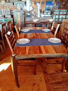 Tavolo in legno di sheesham (palissandro indiano) mod. Luna #1233IN950