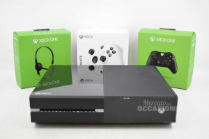 Xboxeins Microsoft 500gb Konsole Schwarz + 2 Joystik + Orb Und Kopfhörer (Jahr 2022)