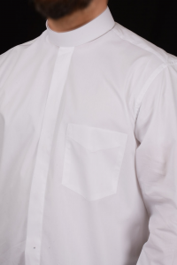Camicia sacerdote modello Treviso – Manica Lunga - Polsino per gemelli