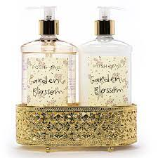Tri Coastal Set regalo sapone liquido + crema mani  con vassoio profumazione gardenia 2x470 ml