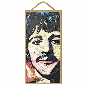 Quadretto Ringo Starr in legno 12.7x25.4 cm - C'era una volta