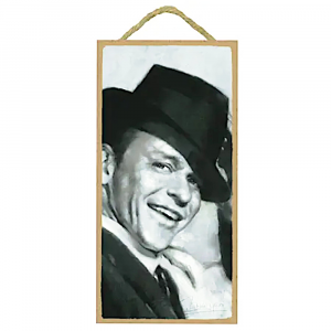 Quadretto in legno Frank Sinatra da appendere 12.7x25.4 cm