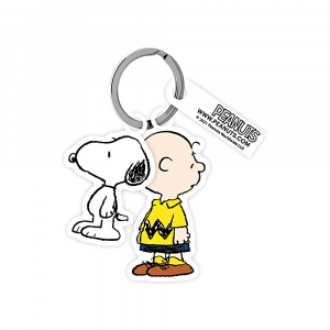 Portachiavi Peanuts Snoopy e Charlie Brown in plastica 6 cm - Marpimar