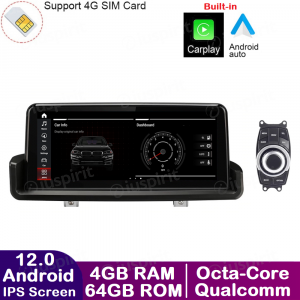 ANDROID navigatore per BMW Serie 3 E90 E91 E92 E93 2006-2012 10.25 pollici CarPlay Android Auto WI-FI GPS 4G LTE Bluetooth 4GB RAM 64GB ROM