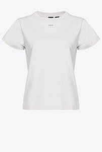 T-shirt Basico con micro logo bianca Pinko