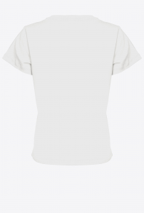 T-shirt Basico con micro logo bianca Pinko