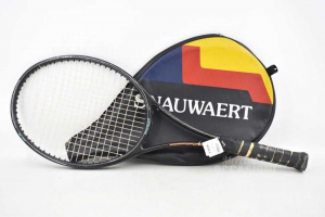 Tennis Racket Snauwaert Size V C Fibreglass (defect Impugnatura) With Case
