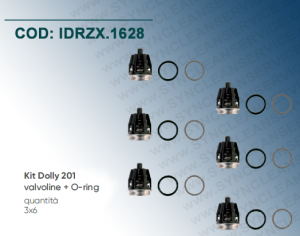 Kit 201 IDROBASE valido per pompe HT 4721, HT 4723, INTERPUMP, (cod: KIT 201), composto da valvoline + O-ring