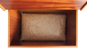 Caja de almacenaje para pellet decorada