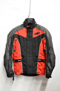 Jacket Motorcycle Man Alpinestar Red Black And Gray Size S