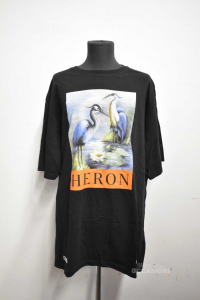 T-shirt Man Heron Preston Black With Print Aironi Sizexl