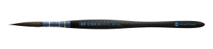 856/2-0 Unico Infinito liner bombasino pennello sintetico filato HIDRO, manico in resina nera dalla texture hi-tech anti-scivolo per acquerello