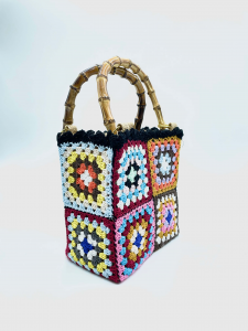 Borsa a mano Crochet multicolor La Milanesa