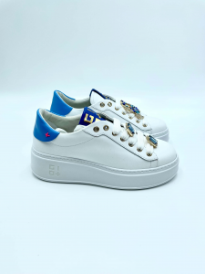 Sneakers Combi granchio cristalli blu GIO+