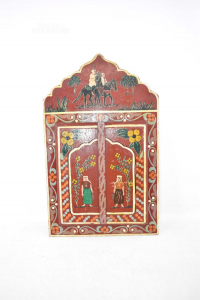 Mirror Original Morocco With Doors Apribili Brown 46x28 Cm