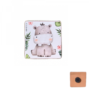 Magnete Safari con Ippopotamo in ceramica 5.5x5.5 cm - Beccalli for Life