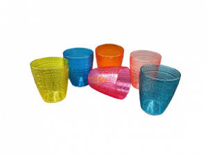 Brandani 6 bicchieri plastica colorati