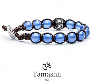 Tamashii Bracciale Ruota della preghiera - Agata blu