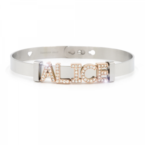 2MUCH Jewels Bracciale Componibile Basic - Steel nome Alice
