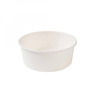 Ciotole per asporto insalate in cartoncino bio Bianco - 650ml (raso 750ml)- FINE SERIE