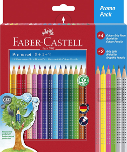 Faber-Castell Astuccio con 24 matitecolorate acquerellabili Grip 