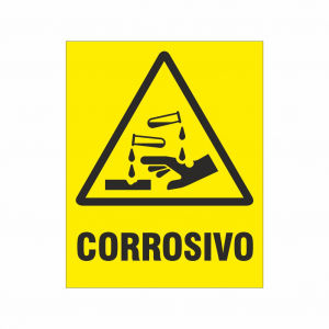 Cartello Pericolo sostanze corrosive