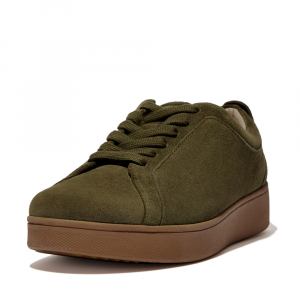 Fitflop - RALLY SUEDE SNEAKERS MOSSY