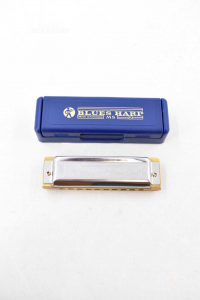 Harmonica Blues Harp Made In Germany Hohner With Case Blue