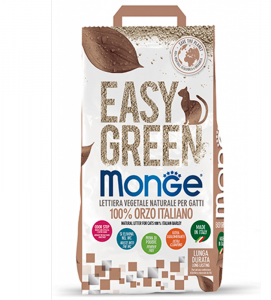 Monge - Easy Green - 100% Orzo - Lettiera vegetale e agglomerante - 10 lt