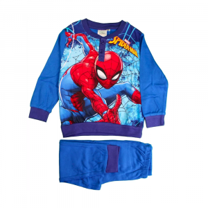Pigiama Spiderman azzurro manica lunga - Varie taglie bambino