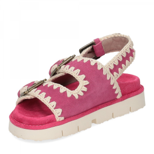 Mou New Bio 02 with buckles suede floral fuxia-4