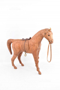 Horse Rivestito Of Leather 30x35 Cm