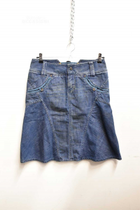 Skirt Woman Diesel In Jeans Effect Ruined Size.26