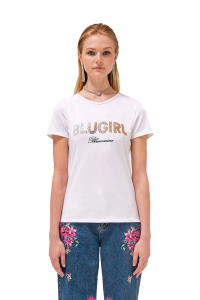 T-shirt with Logo and Studs