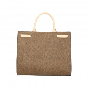 BORSA A MANO BORBONESE OUT OF OFFICE LARGE 924642BB3 Z00 OP NATURALE/LIGHT CUIR