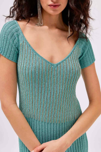 Short dress in Lurex yarn