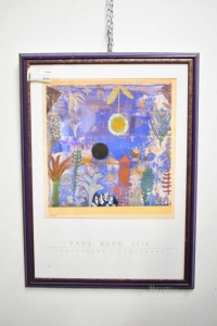 Print Paul Klee 1918 Versunkene Landschaft Frame Purple 57x75 Cm