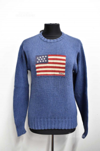 Pullover Baumwolle Ralph Lauren Größe.m Blau