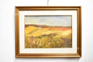 Painting Painted Hills In Flower 68x53 Cm