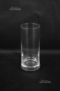 8 Bicchieri In Vetro Base Ampia Pesante