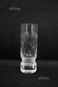 Bicchieri Vetro Intagliati 6 Pezzi H 13.5 Cm