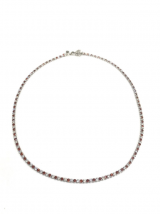 Sovrani collana tennis in argento 925 con cubic zirconia rossi e bianchi J6593