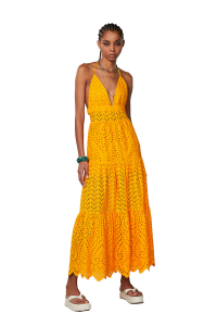 Long dress in Sangallo lace