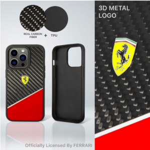 Ferrari Iphone 14 Pro Carbon Case Red