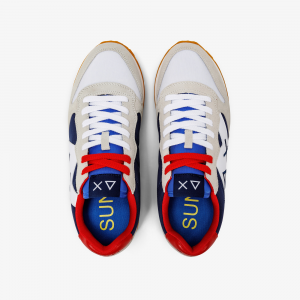 Sneakers Sun68 Jaki Tricolors - Bianco Navy Blue