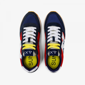 Sneakers Sun68 Jaki Tricolors - Navy Blue Rosso