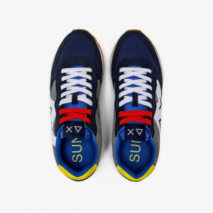Sneakers Sun68 Jaki Tricolors - Navy Blue Grigio